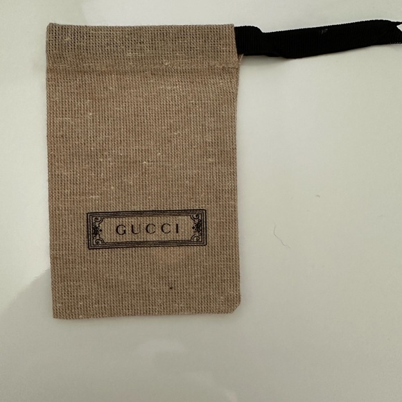 Gucci Accessories - Gucci Beige and Black Drawstring Bag